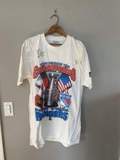 Vintage Stephane Matteau Signed 1994 Rangers Stanley Cup Champions T-Shirt Large picture