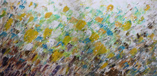 Original Wildflower Painting 48x24 Textured Floral Landscape Oil Acrylic Art picture