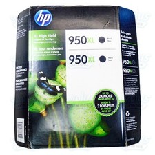 Genuine Twin Pack HP 950XL Black Ink OfficeJet 8110 8620 8600 8625 8700 251dw picture