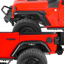 Fit 2018-2024 Wrangler Jeep JL/JLU 4Pcs Steel Flat Front & Rear Fender Flares picture