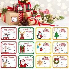 STEFORD Christmas Self Adhesive Gift Labels,120PCS Xmas Name medium, Multi picture