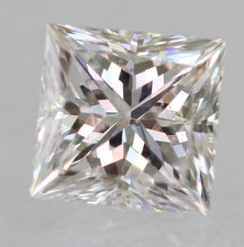 Certified 0.70 Carat D VVS2 Princess Natural Enhanced MINED Diamond 4.7x4.63mm picture