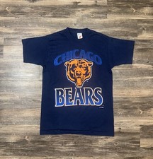 Vintage 93 Chicago Bears Tshirt Mens M Blue NFL Football Single Stitch Made USA picture