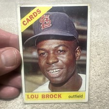 Topps 1966 Lou Brock #125 St. Louis Cardinals Base Set Baseball Card picture