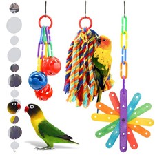 QUOZUO Small Bird Toys Parakeet Cage Accessories, Toys, colorful  picture