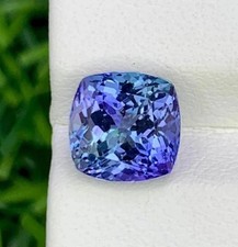 Extremely Rare Blue Tanzanite Cushion 8-10 Ct Natural Certified Loose Gemstone picture