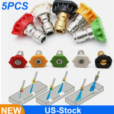 5PCS Pressure Washer Spray Nozzle Set Quick Connect 1/4