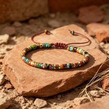 Colorful Imperial Jasper Bracelet Rainbow Stone Crystal Jewelry Healing Jewelry picture