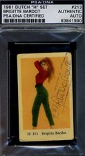 Brigitte Bardot Signed Psa Dna 1961 Dutch Trading Card Autograph Authentic picture