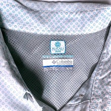 Columbia PFG Omni-Freeze Zero Shirt Mens XL Aqua Geometric Fishing Long Sleeve picture