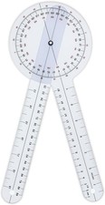Goniometer 12 inch 360° Clear Protractor Physical Therapy, for Medical Range of picture
