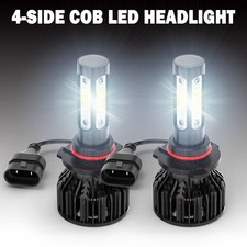4-Lados 9005 HB3 LED Faros delanteros luces altas 6000K Kit conversión en blanco picture