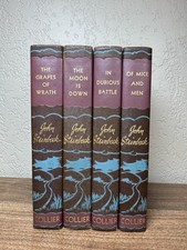 John Steinbeck 4 Book Set Collier 1936-1942 Grapes Wrath Mice Men Hardcover picture