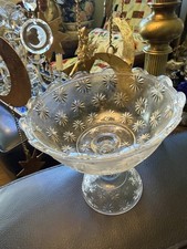 Antique EAPG Glass Jelly Compote: National Glass Mars Pattern, 1902 picture