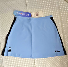 FILA Performa Women’s Tennis Skirt Blue/Black S Pull-On Stretch Elastic Waist picture