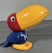 KU Kansas Jayhawks Mascot Figural Push Button Telephone Vintage Phone picture