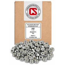 6 6-32 Stainless Lock Nuts, Nylon Insert picture