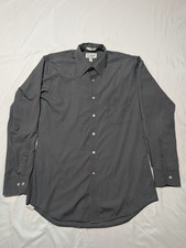 Vintage Sears Roebuck Dress Shirt Mens 16 34/35 Grey Athletic Cut Single Needle  picture