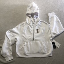 Boston Bruins Lululemon x NHL Women's M/L Scuba Oversized Half-Zip Hoodie White picture