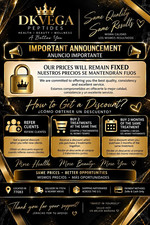 DKVEGA Peptides Important Announcement Promo Flyer Same Quality, Prices Fixed picture