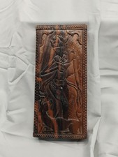 Vintage Older Hand-Carved Wooden Trinket/Pencil Box with Hinged Lid picture