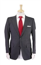 J Press Solid Gray 3/2 Roll Lapel Wool Suit +2 Pairs of Pants 36S picture