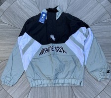 STARTER CHICAGO WHITE SOX HALF ZIP PULLOVER LIGHTWEIGHT JACKET MEN’S SIZE M picture