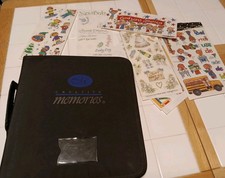 Creative Memories Scrapbook Organizer Zipper Binder Full With Stickers Dividers picture