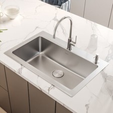 Ruvati 33x22'' Topmount 16 Gauge SS Single Bowl Kitchen Sink -RVM5001 picture