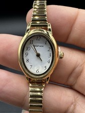 BOFAN Women’s Gold Tone Stretch Band Watch New In Box Water Resistant BF001 picture