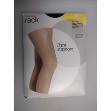 Nordstrom Rack Lt Support Control Top Sheer Pantyhose Off BLK Sz D Stockings picture