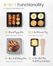 Saenchue Raclette Table Grill - Indoor Electric Grill Griddle - Nonstick Extra L picture