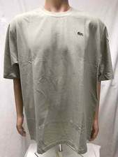 NWT Lacoste Men's Crewneck Short Sleeve 100% cotton Tee, Gray, Size 4-9 picture