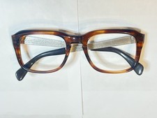 Vintage LIB U.S.A. K.E.W. Eyeglass Frames 52-20 Tortoise Silver Metal NOS picture