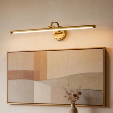 Hardwired Picture Light for Wall,32 Inch Modern Brass Dimmable Frame Light wi... picture