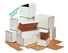 Pick Size & Pack White Corrugated Mailers Strong Folding Boxes Crush Resistant picture