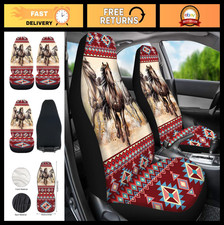 Tribal Horse Navajo Print Car Seat Covers - Universal 2pc Vehicle Protector, Aut picture
