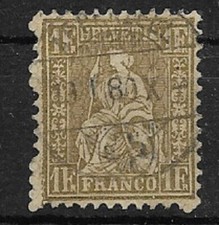 Switzerland MiNr 28 stamped picture