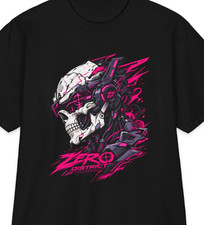 Cybernetic Oni Demon Skull T-Shirt Neon Japanese Streetwear Graphic Black Tee picture