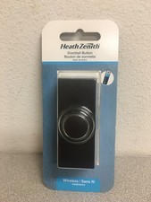 Heath Zenith Heath Zenith Satin Nickel Black Plastic Wireless Pushbutton Doorbel picture