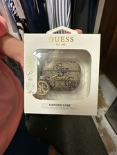 GUESS 4G Logo Charm AirPods Pro Pro 2 Case Brown New picture