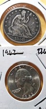 1858-O Seated Liberty Half VF-25, Free 1962 silver UNC/MT quarter🔥 picture