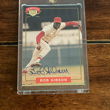 Nabisco 1994 All-Star Legends Bob Gibson Autographs Auto Card #2 Cardinals picture