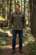 PENDLETON Archive Edition Board Shirt Long Sleeve Wool Brown Check Size M Long picture