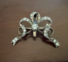 Antique Edwardian Paste Bow Brooch or Pendant picture