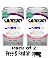 Centrum Silver Womens 50 Plus Multivitamin With Vitamin B,C,D3 &E 100Ct (2 Pack) picture