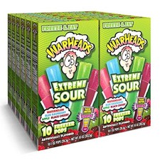Warheads, Fat Free Freezer Pops, Assorted Flavors, Extreme Sour (12 Boxes, 10 - picture