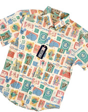 Disney World RSVLTS Magic Kingdom Attractions Button Up Shirt Mens Size XL NEW picture