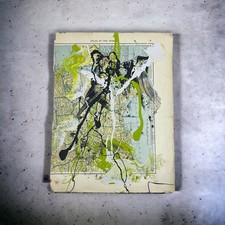 Original Mixed Media Abstract Art Painting 10x13” East USA Wanderlust Signed #5 picture
