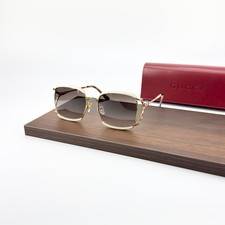Gucci GG0593S Gold Frame Brown Gradient Lens Sunglasses Italy Luxury picture